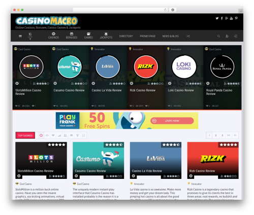 WordPress theme Explicit - casinomacro.com
