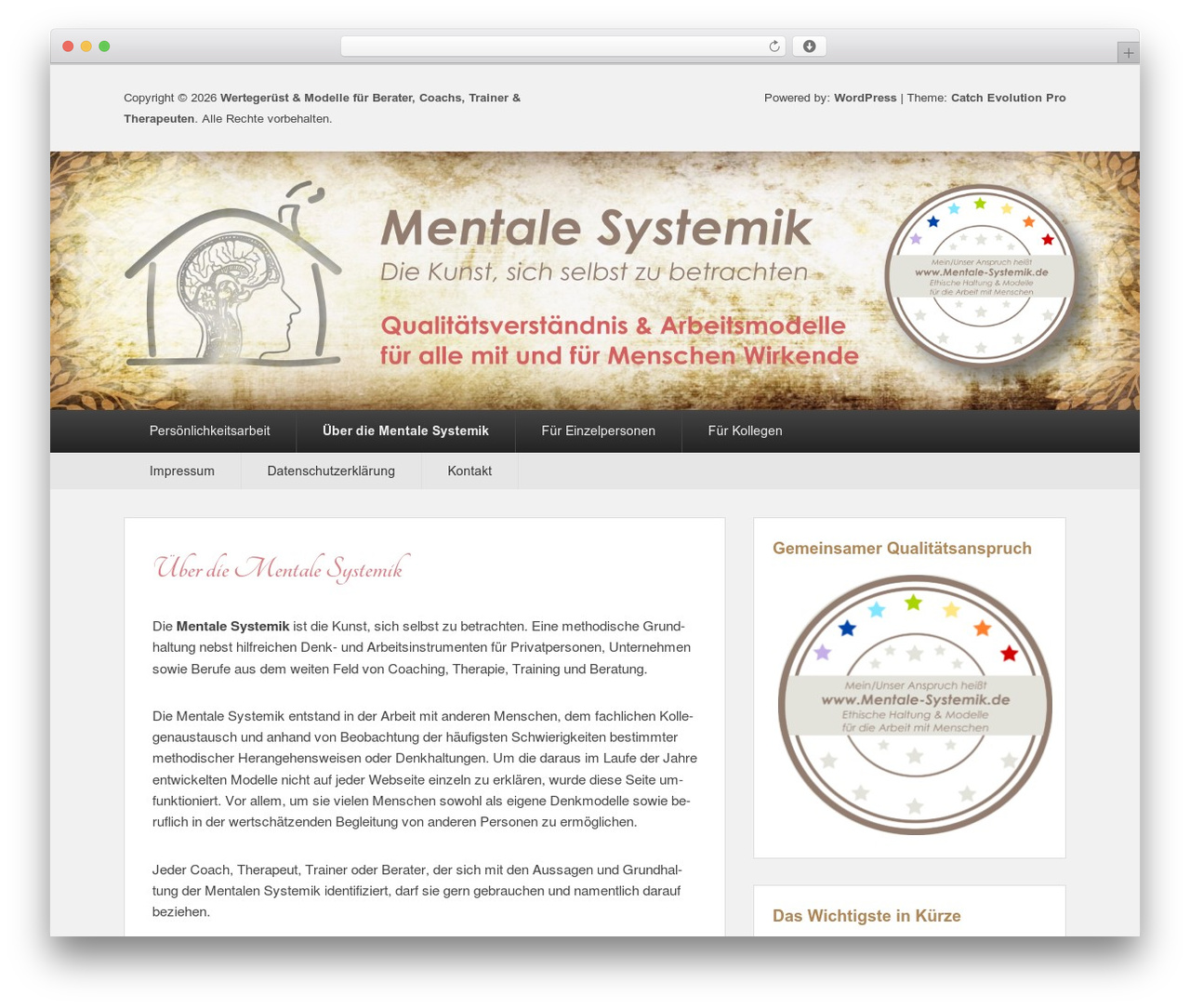 Catch Evolution Pro WP theme - www.mentale-systemik.de