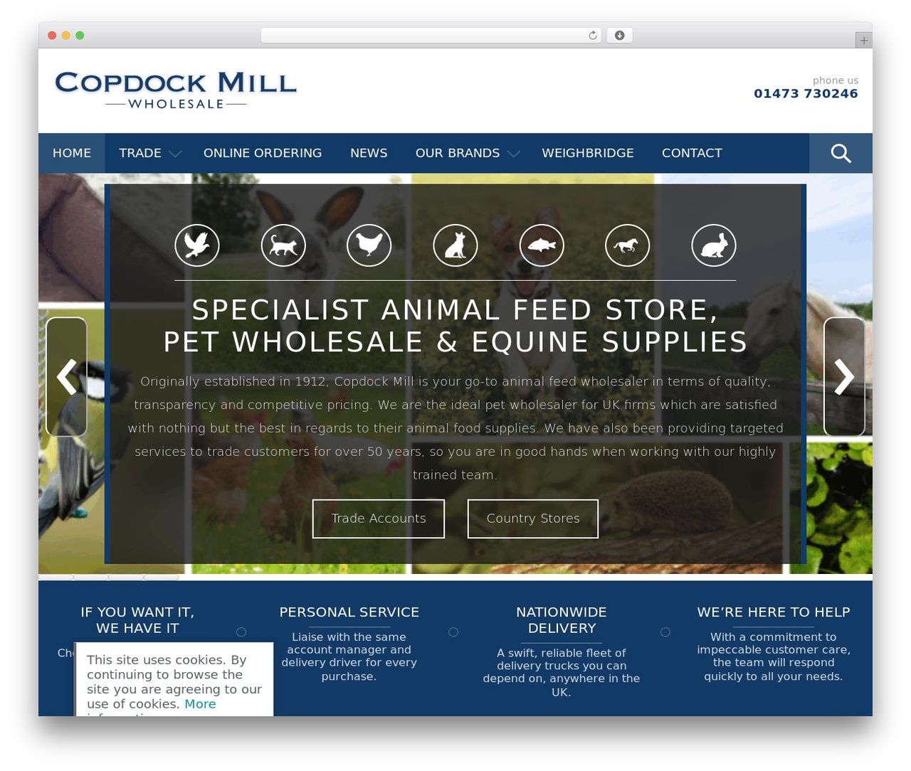 Copdock Mill WordPress theme - copdockmill.co.uk
