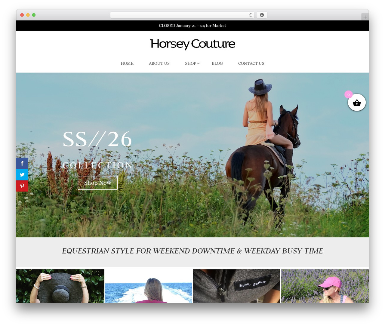 M'Agency WordPress theme - shophorseycouture.com