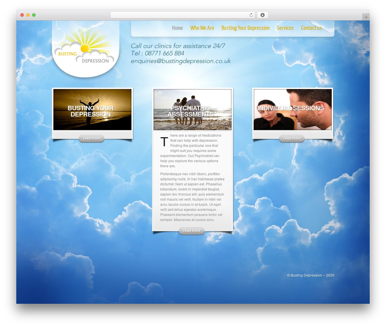 Busting Depression WordPress theme - depressionbuster.net