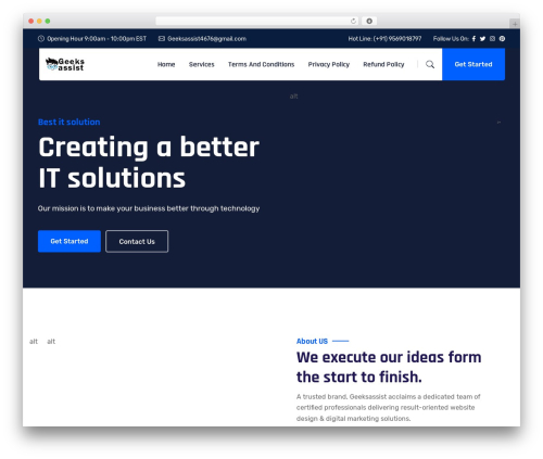WordPress theme Itechie - geeksassist.com