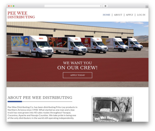 WordPress theme pee-wee - peeweedistributing.com