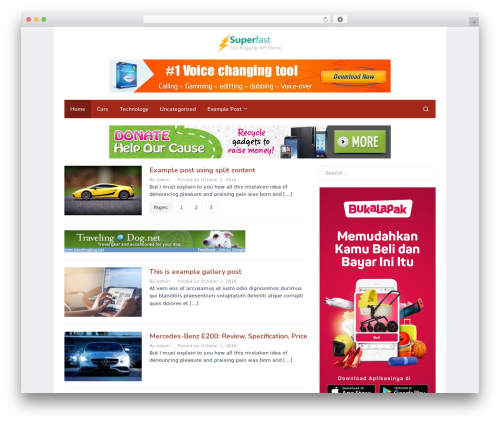 WordPress theme Superfast - preview.bostheme.com/superfast