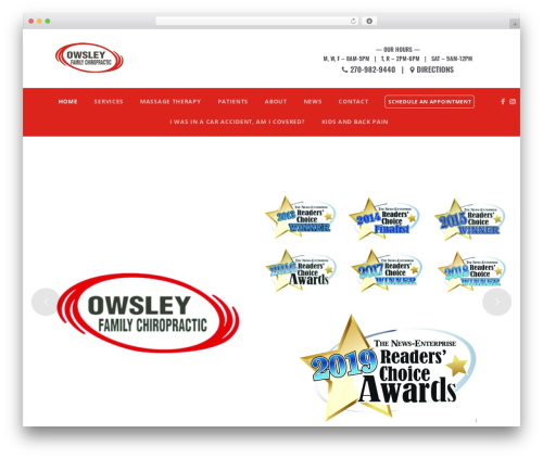 Genesis WordPress theme - owsleychiro.com