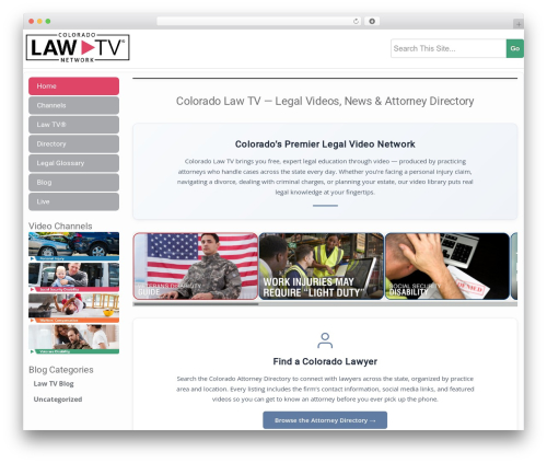 Law tv video manager WordPress plugin - coloradolawtv.com