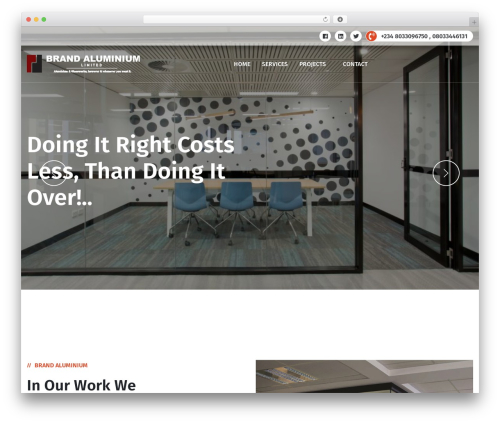 Theme WordPress Envolve - brandaluminium.com
