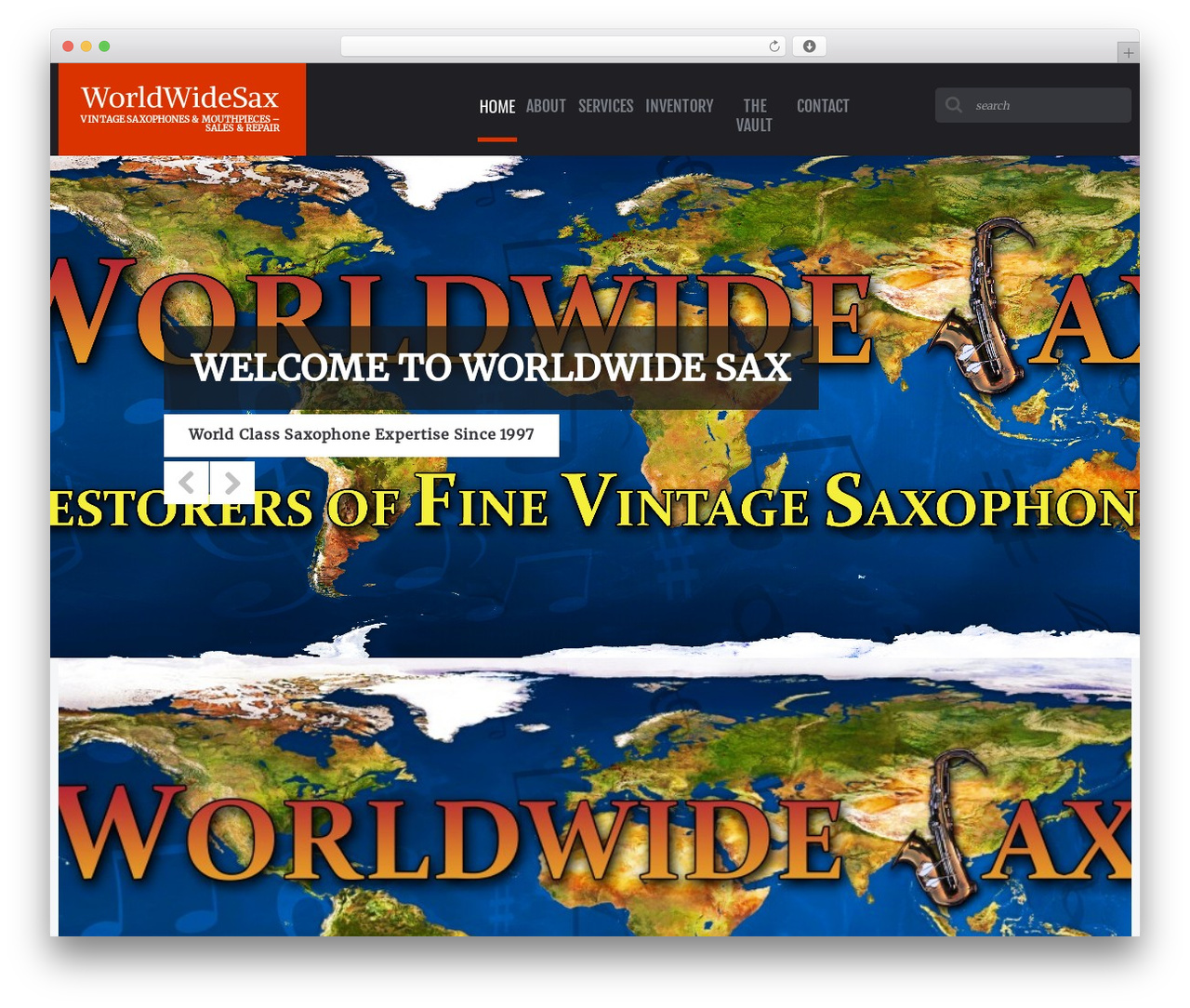 WordPress theme cherry - worldwidesax.com