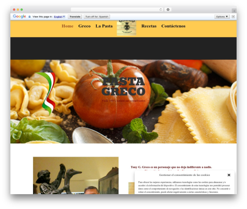 WordPress theme Divi - pastagreco.com