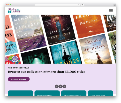 WordPress theme Envigor - shelbylibrary.org