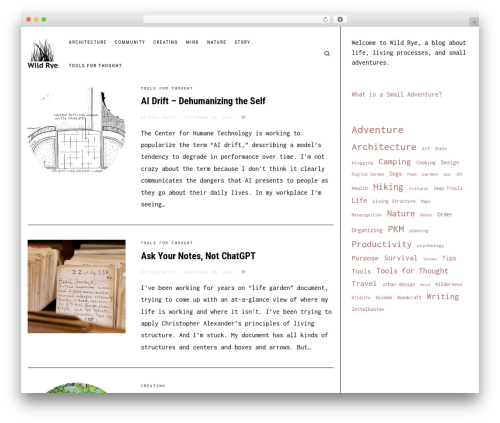 Bern WordPress theme - wildrye.com
