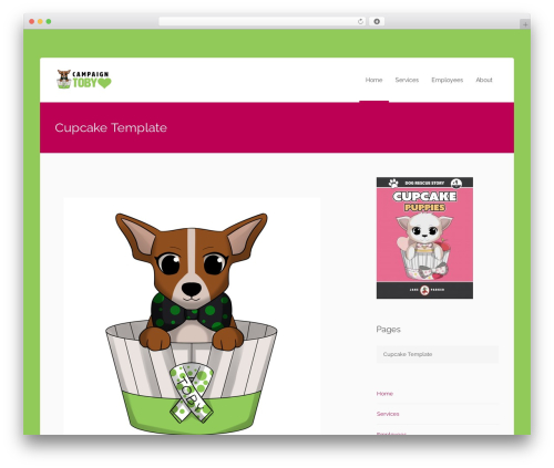 Brown WordPress theme - campaigntoby.com