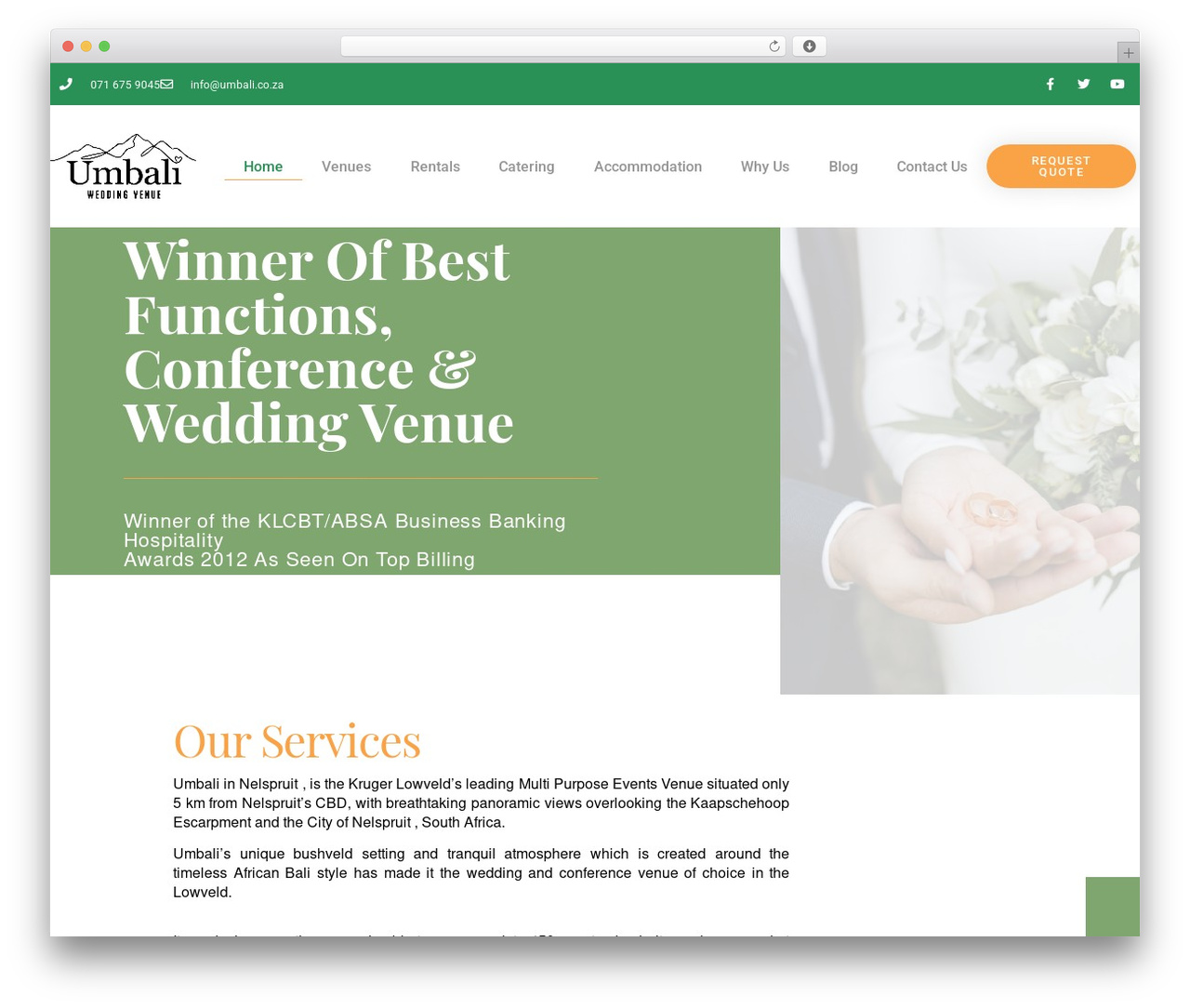 Hello Elementor free WordPress theme - umbali.co.za