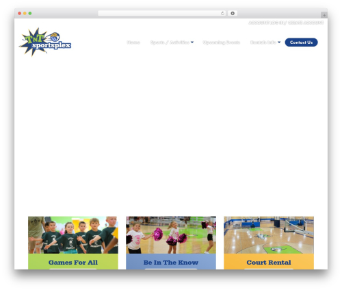 Lambda WordPress page theme - tntsportsplex.com
