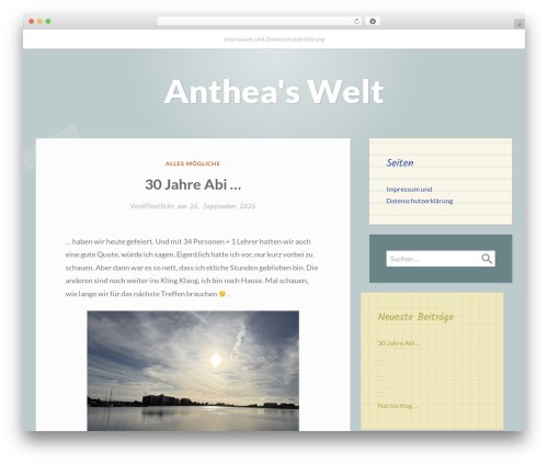 Scratchpad theme WordPress - anthealein.de