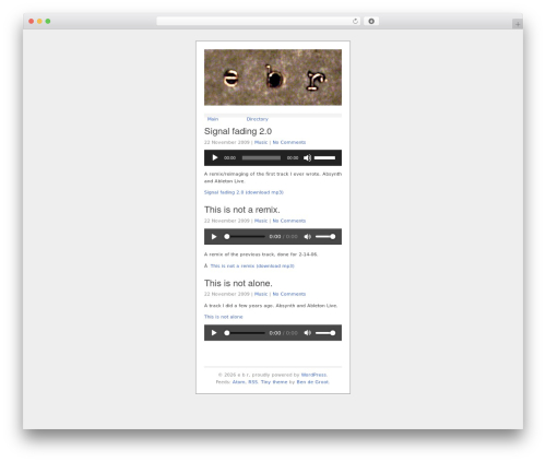 tiny WordPress theme - electricbrainreserve.com