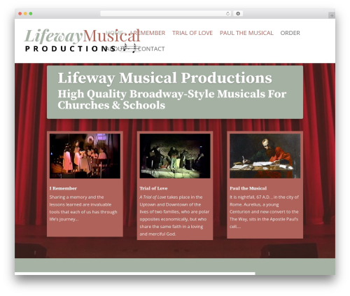 WordPress theme Divi - lifewaymusicalproductions.com