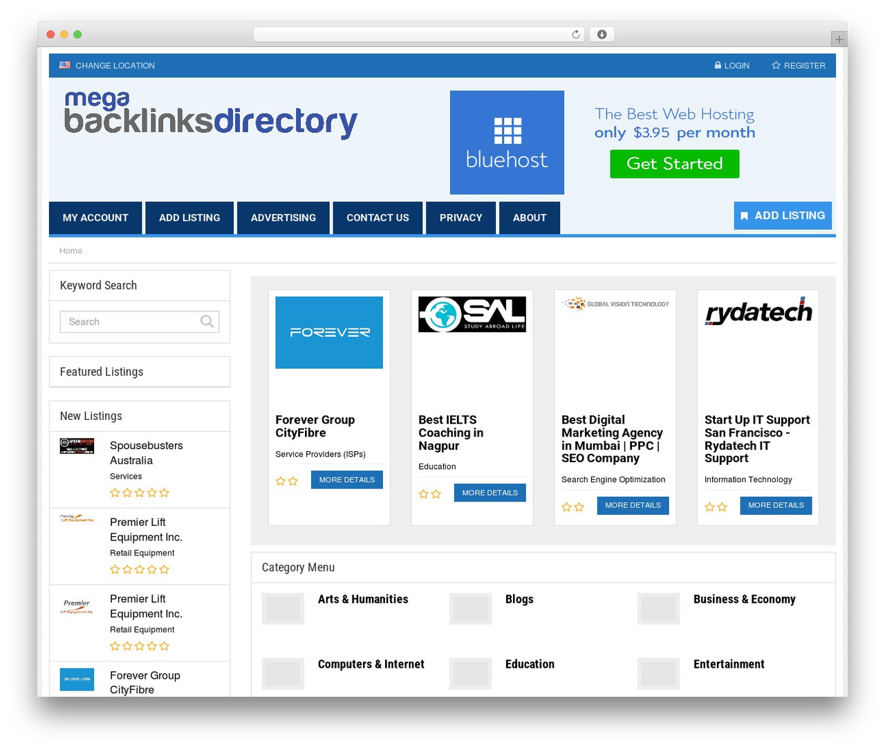 Responsive Directory Theme theme WordPress - megabacklinksdirectory.info