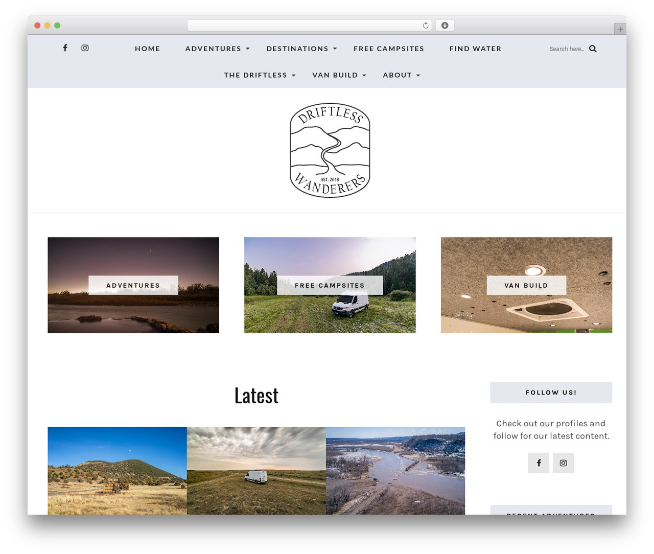 WP theme Aileen - driftlesswanderers.com