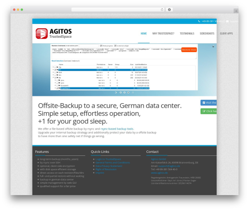 alterna7 WordPress theme - trustedspace.agitos.de