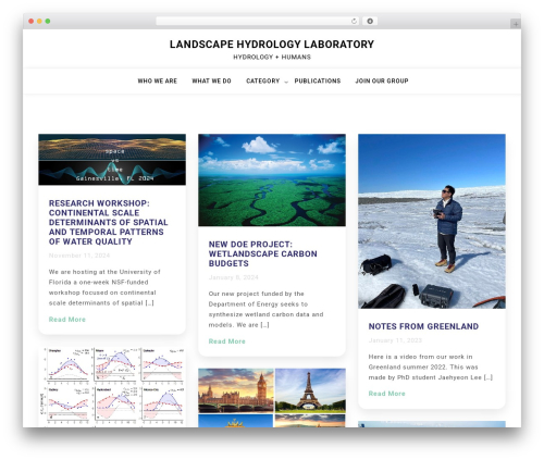 Moina WordPress theme - landscapehydrology.org