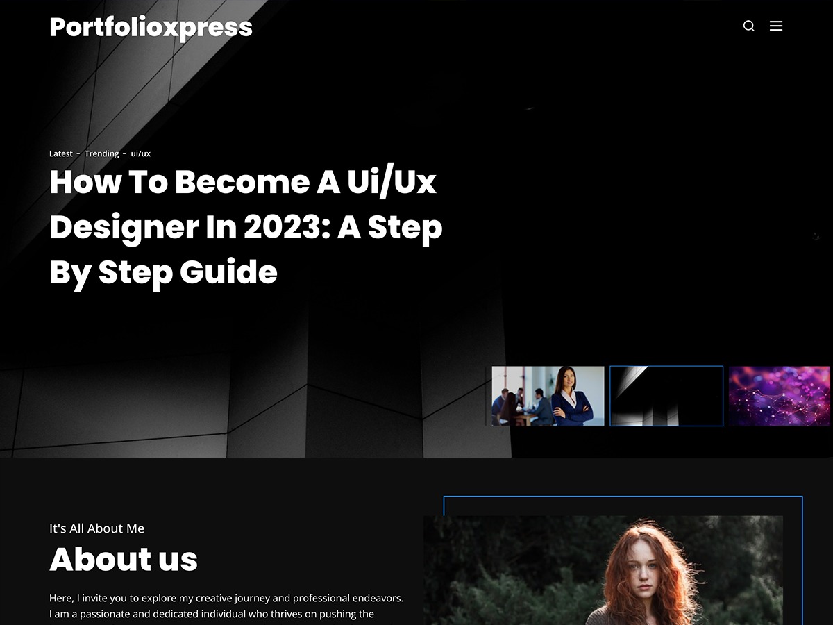 PortfolioXpress WordPress portfolio template