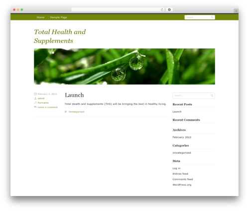 Rumput Hijau best WordPress theme - totalhealthandsupplements.com