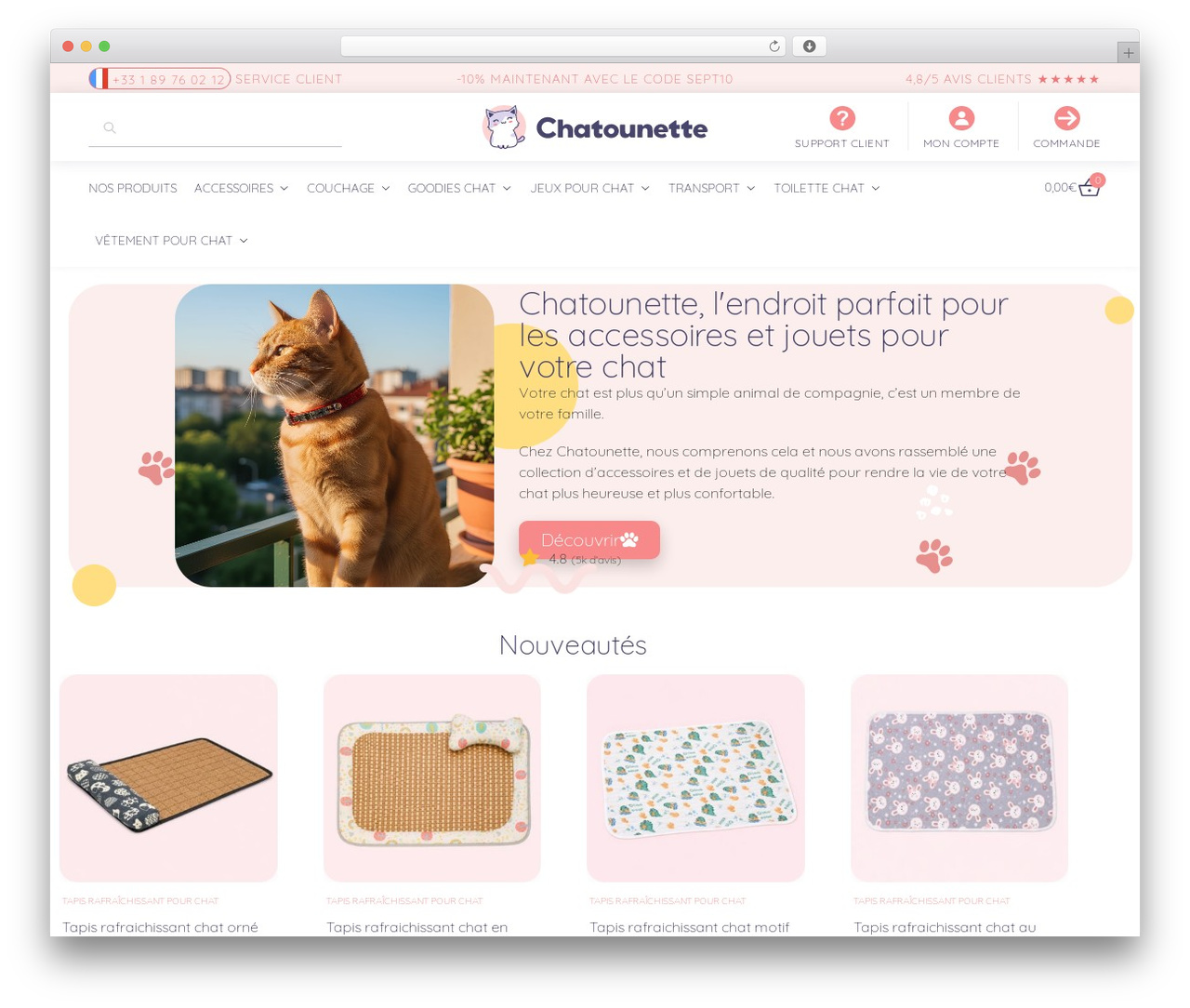 Shoptimizer WordPress ecommerce theme - chatounette.com