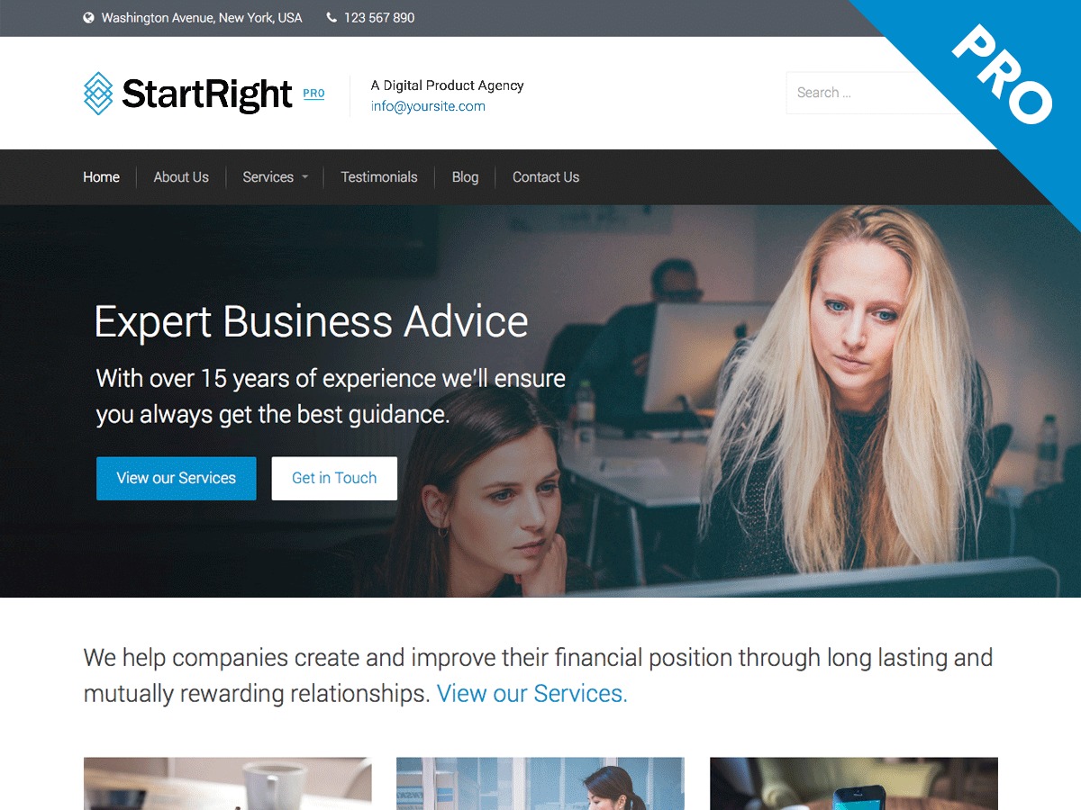StartRight Pro WordPress theme