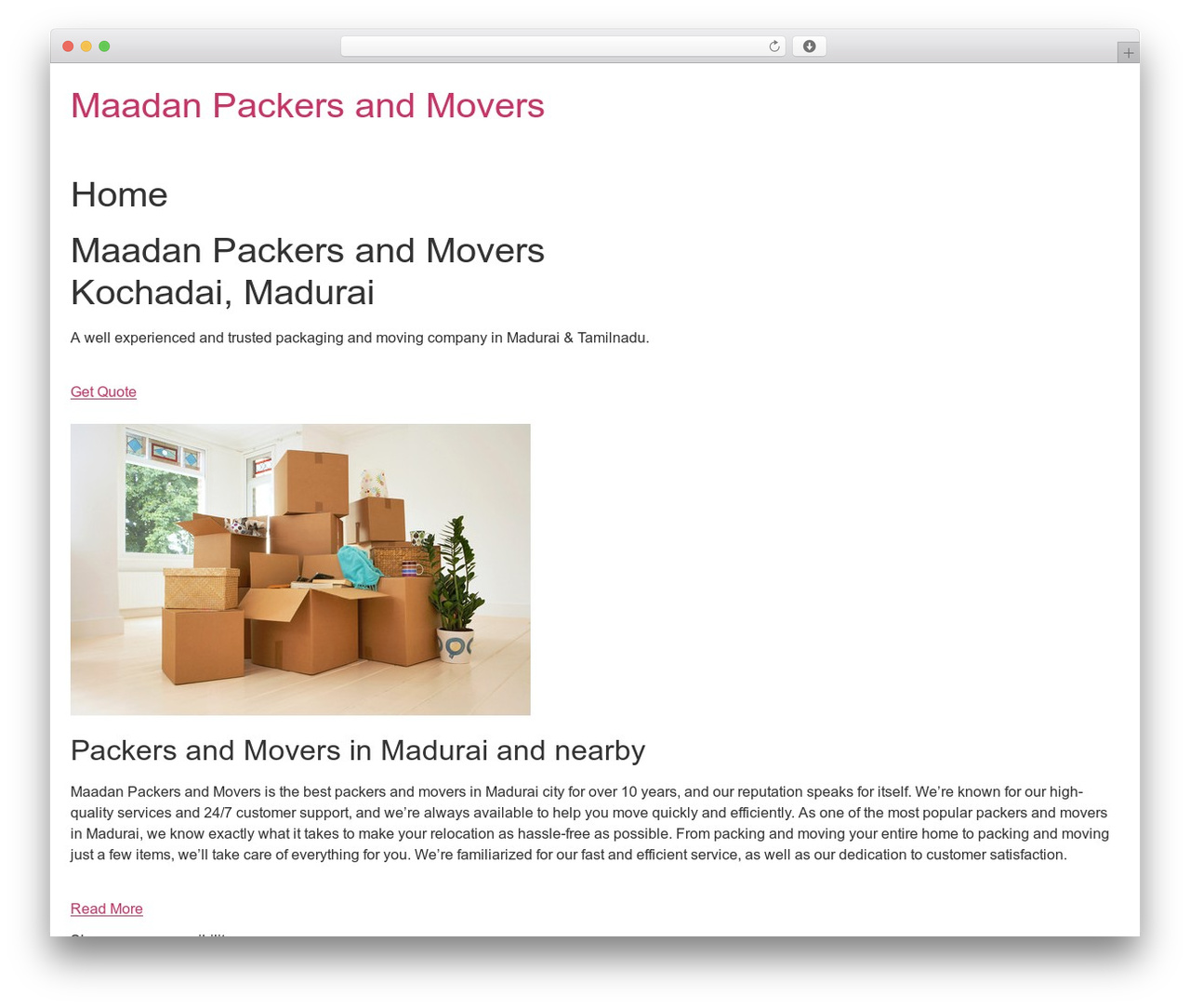 Theme WordPress Hello Elementor - maadanpackersandmovers.com