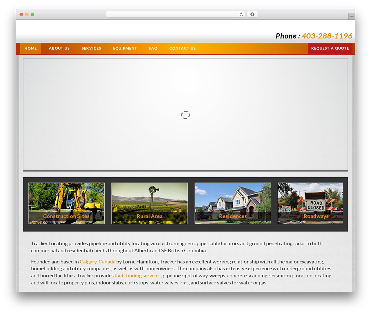 Tracker Locating WordPress website theme - trackerlocating.com