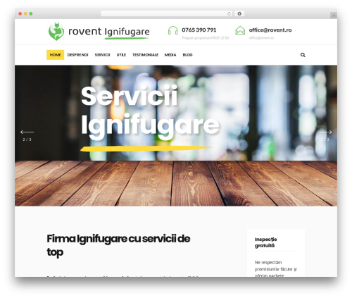 WordPress theme ServiceMaster - servicii-ignifugare.ro