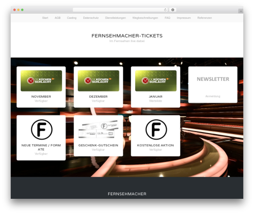 WordPress theme Stacker - fernsehmacher-tickets.de