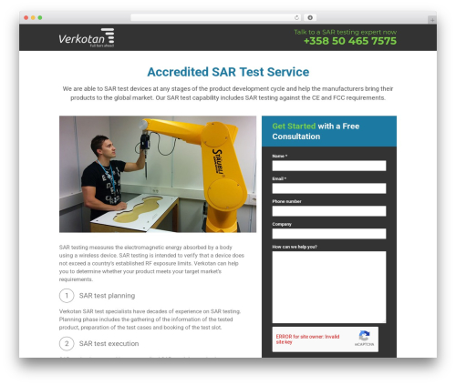WordPress theme SAR-Testing - sar-testing.com
