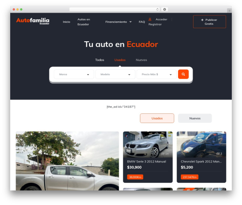 WordPress theme Vehica - ecuador.autofamilia.com