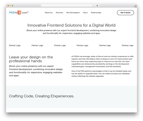 Psd2x Theme WordPress theme - psd2x.com