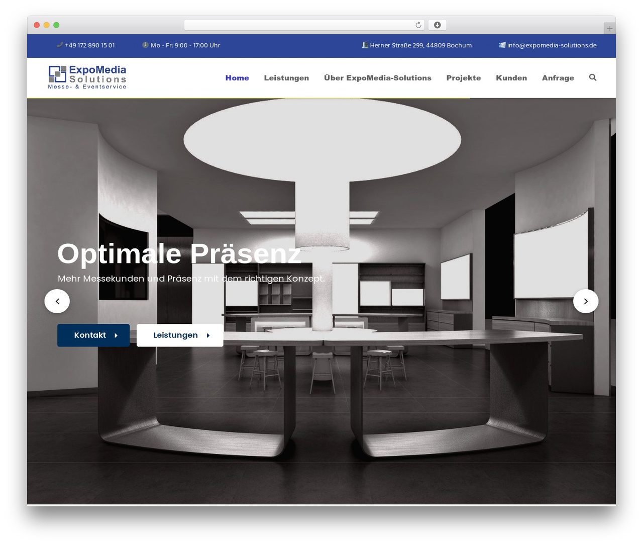 WordPress theme UnfinityPlus - expomedia-solutions.de