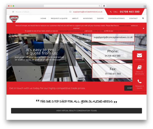 constructo WordPress theme design - conceptwindowstrade.co.uk