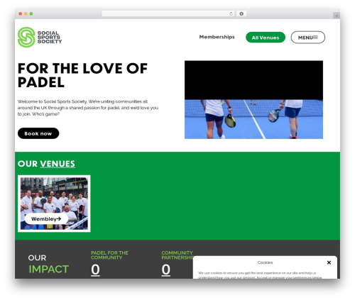 Hello Elementor WordPress theme - socialsportssociety.com