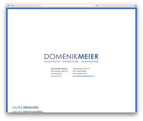 incoding. Theme WordPress theme - domenikmeier.ch