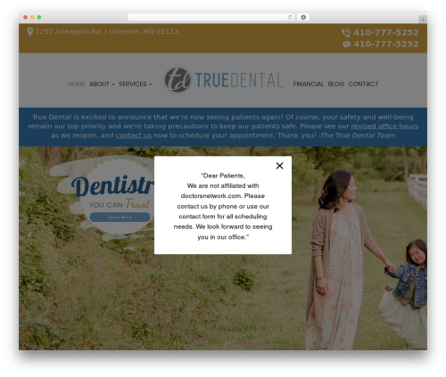 Practice theme WordPress - dentistinodenton.com
