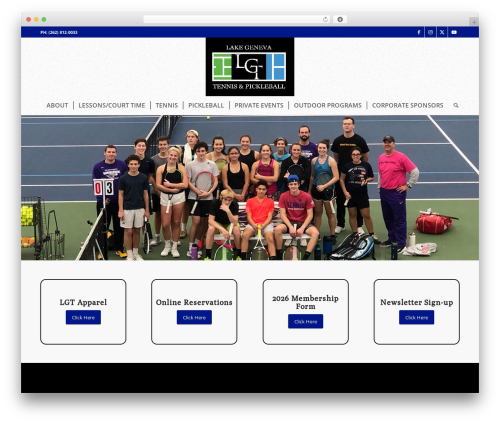 WordPress theme Enfold - lakegenevatennis.com