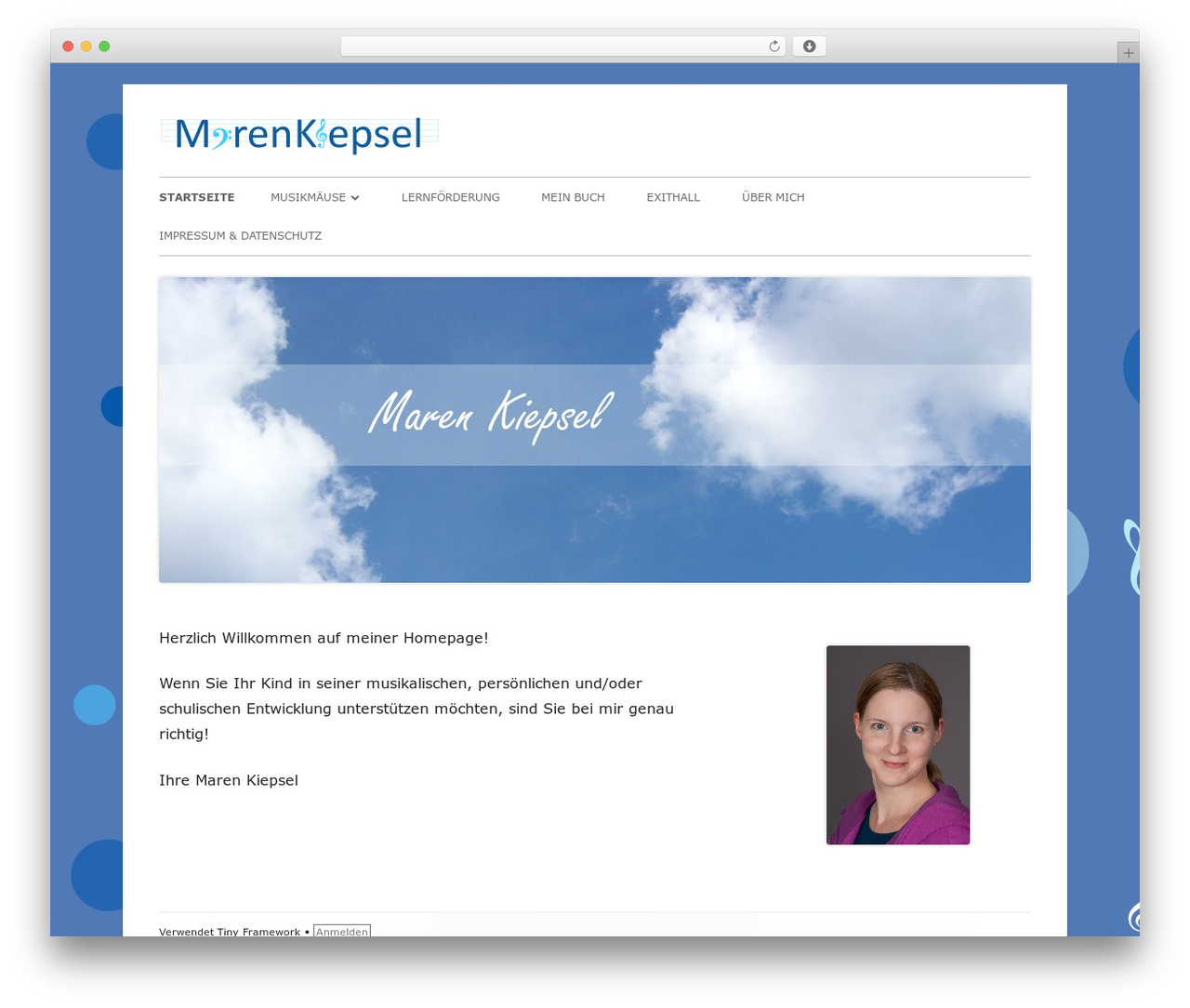 Theme WordPress Tiny Framework - maren-kiepsel.de