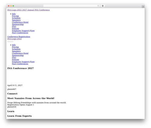 Pixfort likes WordPress plugin - inaconference.org