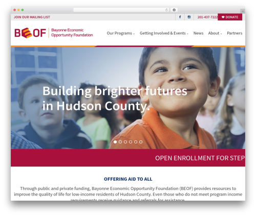 HandMade WordPress page theme - beof.org