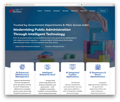WordPress theme Braintech - www.e-connectsolutions.com