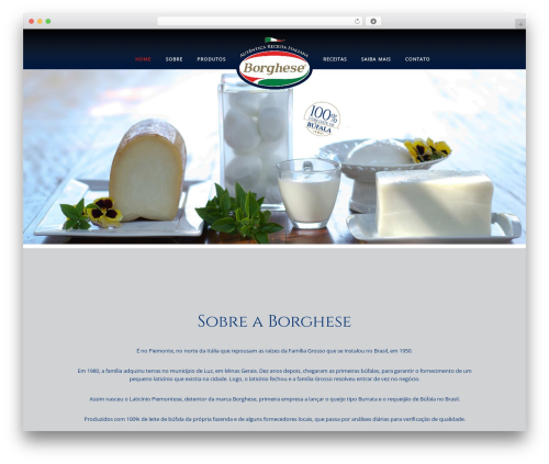 Borghese Búfala WordPress theme - borghesebufala.com