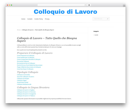 Evolution WP theme - colloquiodilavoro.net