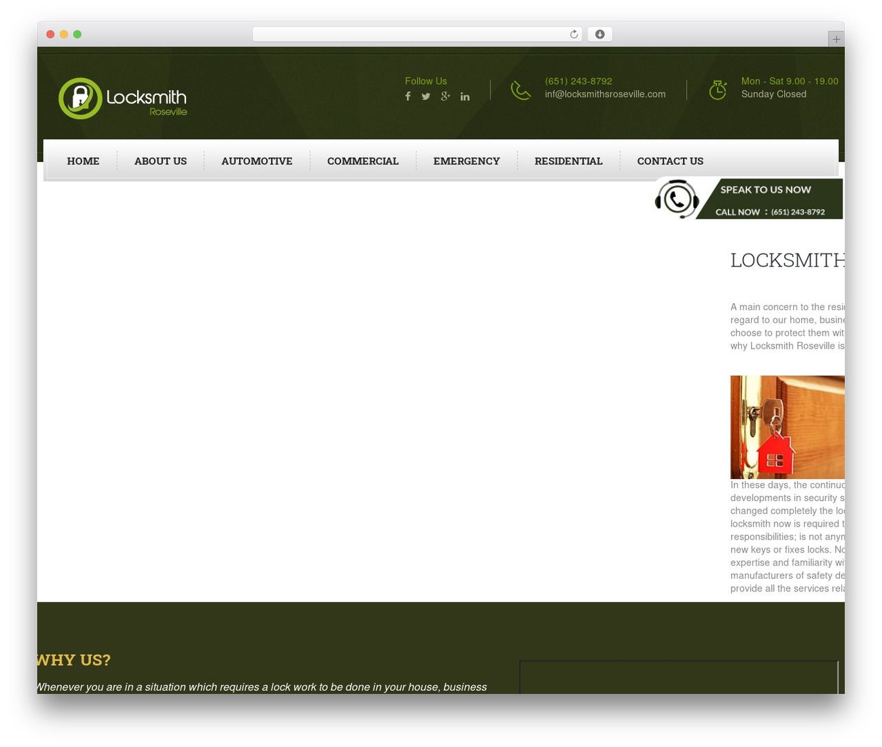 Locksmiths WordPress theme - locksmithsroseville.com Locksmiths WordPress theme - locksmithsroseville.com
