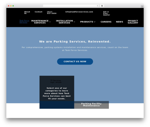 Task Force Services WordPress theme design - taskforceservices.com
